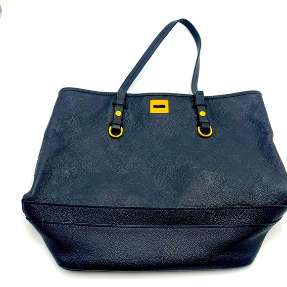 Auth Louis Vuitton Navy Blue Empriente Monogram Shopper Tote Bag - Picture 2 of 16